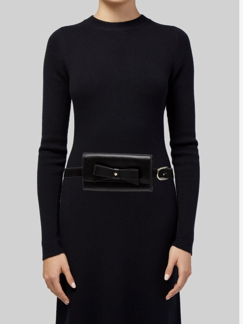 Kate Spade New York Belt waist leather Bag BLACK NWT